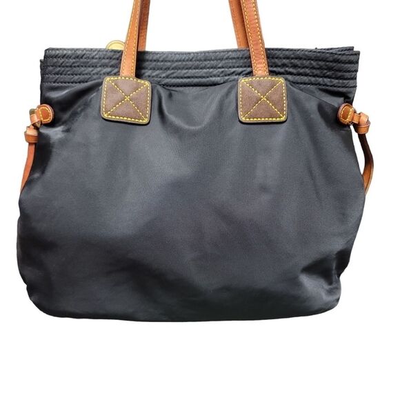 DOONEY & Bourke Black Nylon Victoria Tote Bag Leather Accents - Picture 7 of 16